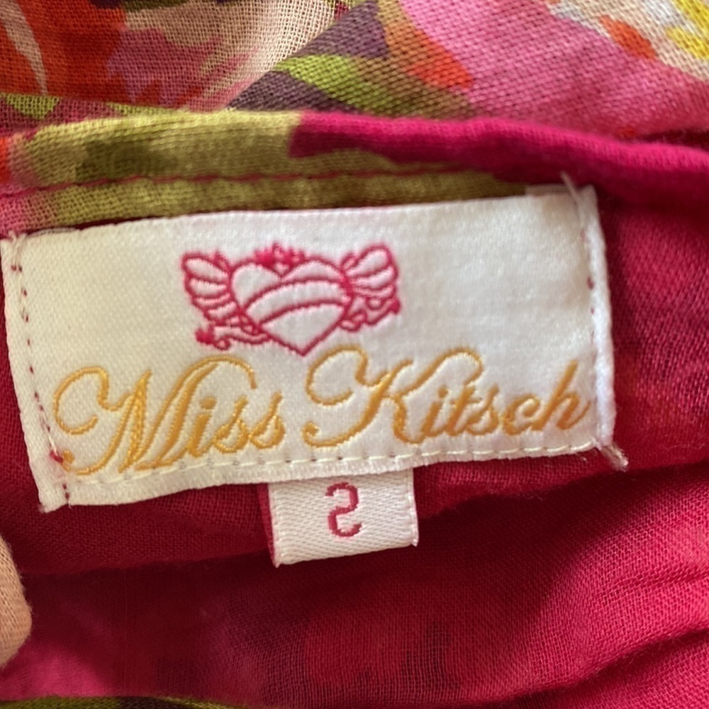 Miss Kitsch Ibiza Pink Floral Cotton Maxi Dress S - Picture 12 of 13
